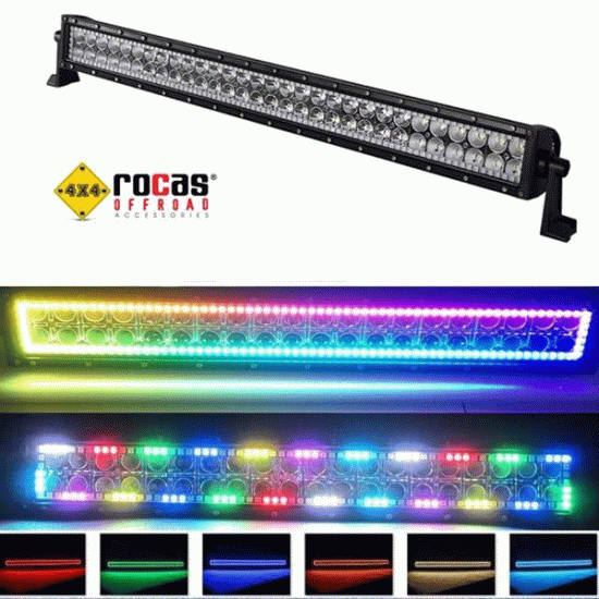 LED BAR ÇİFT SIRA 180W - 87CM 7 RENKLİ UZAKTAN KUMANDALI