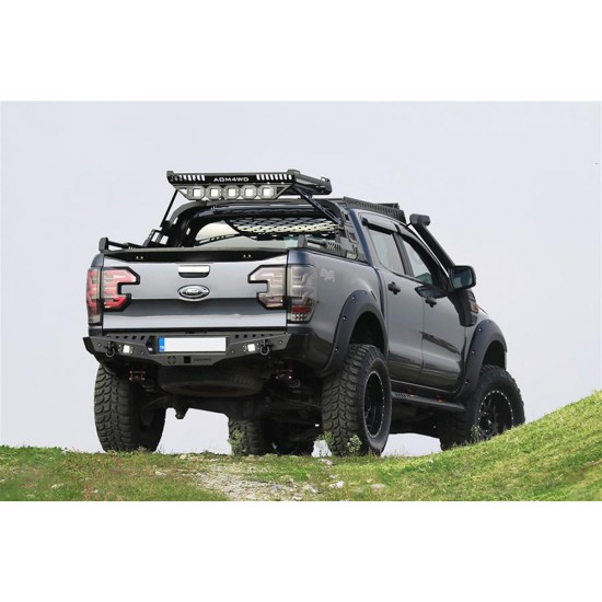 Ford Ranger 2012+ Sonrası Arka Demir Tampon - Rear Bumper Black AQM-S20