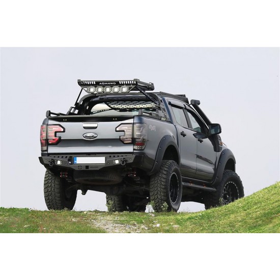 Ford Ranger 2015+ Sonrası Arka Demir Tampon - Rear Bumper Black AQM-S20