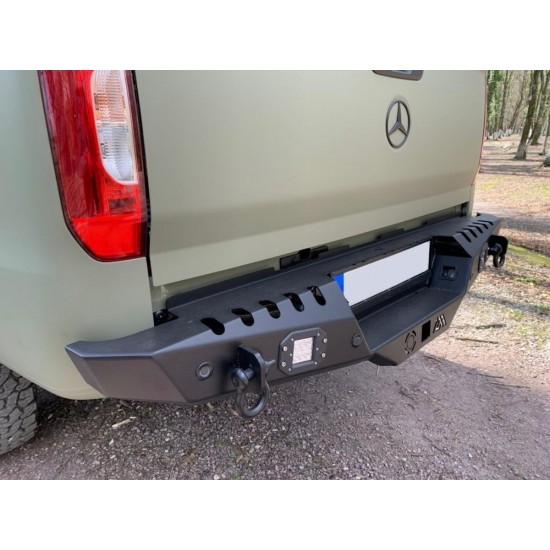 Mercedes X-Class 2017+ Sonrası Arka Demir Tampon - Rear Bumper Black AQM-S20