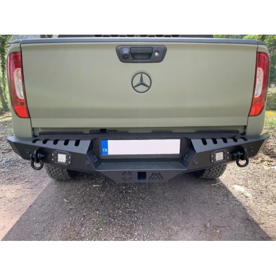 Mercedes X-Class 2017+ Sonrası Arka Demir Tampon - Rear Bumper Black AQM-S20