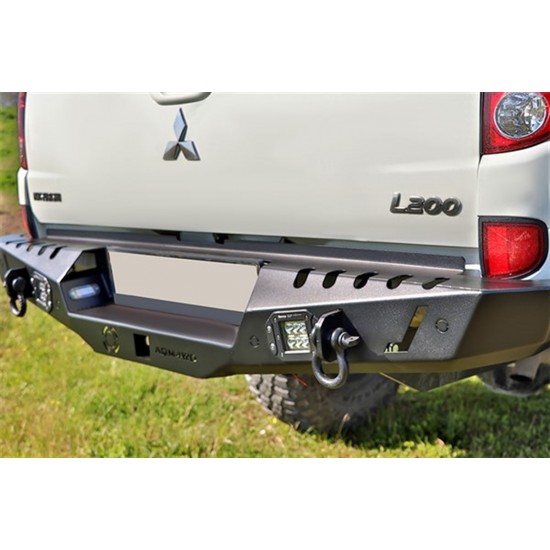 Mitsubishi L200 2007+ Sonrası Arka Demir Tampon - Rear Bumper Black AQM-S20