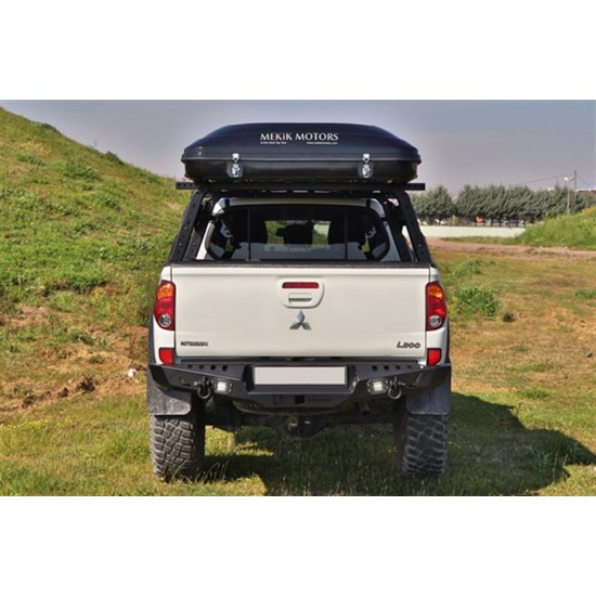 Mitsubishi L200 2007+ Sonrası Arka Demir Tampon - Rear Bumper Black AQM-S20