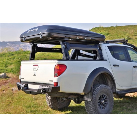 Mitsubishi L200 2007+ Sonrası Arka Demir Tampon - Rear Bumper Black AQM-S20