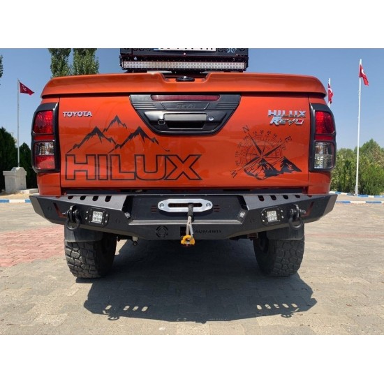 Toyota Hilux Revo 2012+ Sonrası Arka Demir Tampon - Rear Bumper Black AQM-S20