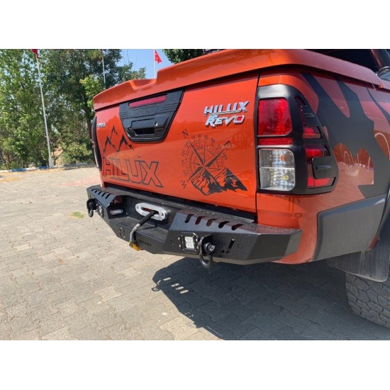 Toyota Hilux Revo 2012+ Sonrası Arka Demir Tampon - Rear Bumper Black AQM-S20