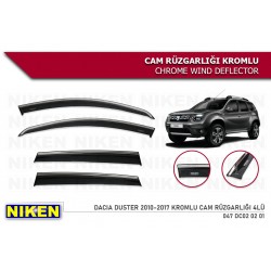 DACIA DUSTER 2010-2017 KROMLU CAM RÜZGARLIĞI 4LÜ