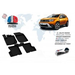 DACİA DUSTER 4D HAVUZLU PASPAS SİYAH 2018 ve SONRASI