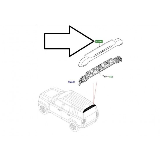 YENİ DEFENDER TAVAN ARKA SPOİLER LR131685