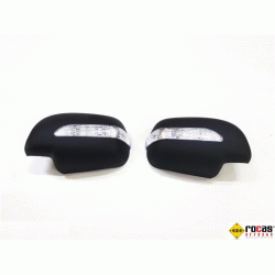 TOYOTA HİLUX VİGO 2012-2014 YAN AYNA KAPAK SET LEDLİ (SİYAH)